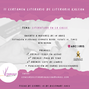 Read more about the article Literaria Kalean convoca el II Certamen Literario de Relato y Cuento